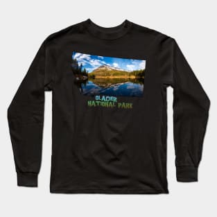 Montana State Outline (Glacier National Park) Long Sleeve T-Shirt